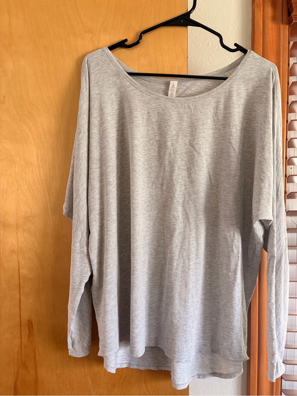 lululemon athletica Pima Cotton Light Gray Long Sleeve Top